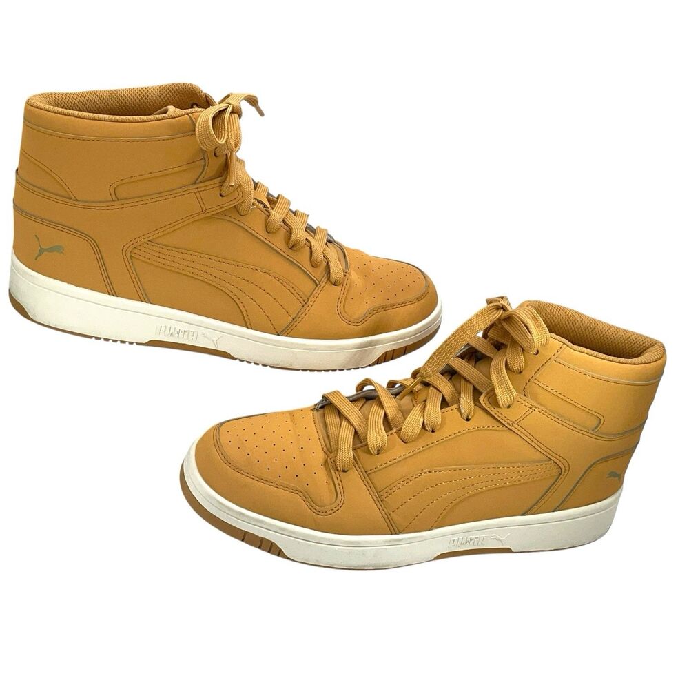 Puma Rebound LayUp Mid Wheat Tan Men’s 9.5 EU 42.5 High Top